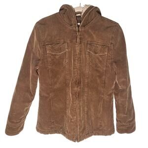 Sonoma Lifestyle Brown Corduroy Fur Lined Women's Jacket